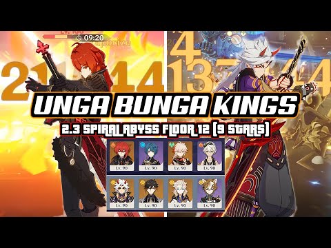 Vaporize C6 Diluc & Mono Geo C6 Itto vs 2.3 Spiral Abyss Floor 12 (9 stars) | Genshin Impact