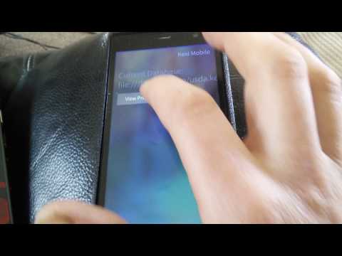 Kexi mobile on #sailfishos showing a database report