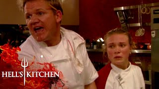 Heather Continues To Give Orders DESPITE BURNING Her Hand | Hell&#39;s Kitchen