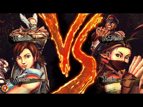 Street Fighter X Tekken - Asuka & Heihachi vs Ibuki & M.Bison (Hardest Difficulty)
