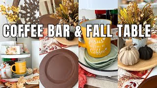 ELEVATING OUR COFFEE BAR AND EVERYDAY DINING TABLE AREA W/ FALL DECOR - BREAKNOOK - BEVERAGE AREA