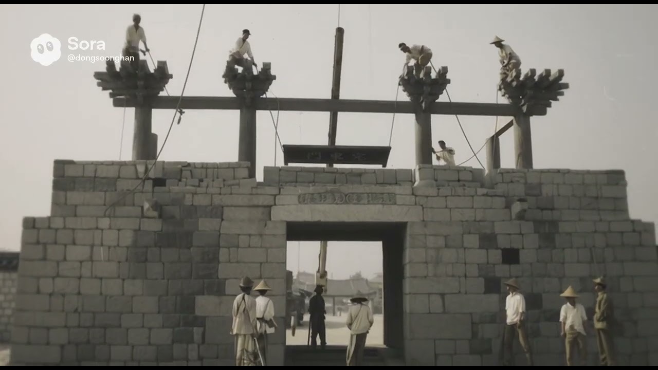 전주 동문 완동문 복원 및 일제 해체 과정 복원