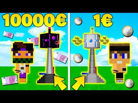 TORRETTA AUTOMATICA 10000€ vs 1€ - Fortnite su Minecraft ITA