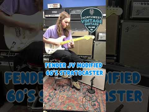 *Video* Fender JV Modified 60's Stratocaster Olympic Soft V Neck White Hard Case - 2022 image 24