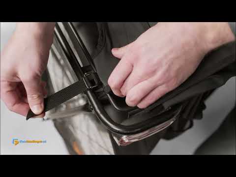 Voltano Dubbele Fietstas Rolltop Reflective Special Edition - Zwart / Lakeblue  - 50 Liter - 100% Waterdicht