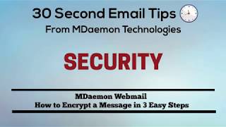 How to Encrypt an Email Message - MDaemon Webmail