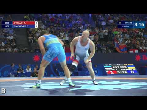 1/8 GR - 98 kg: D. TIMCHENKO (UKR) df. A. ARUSAAR (EST) by VPO1, 1-1