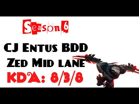 Korea Challenger LOL - CJ Entus BDD - Zed Mid lane (Mar 7, 2016)