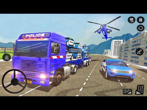 US Police Car Transporter Trailer Truck Driver - New Levels Unlcoked - Best Android Gameplay