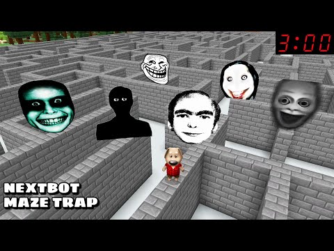 NEXTBOT MAZE TRAP JEFF KILLER AND FRIENDS CHASED ME in Minecraft - Gameplay - Coffin Meme