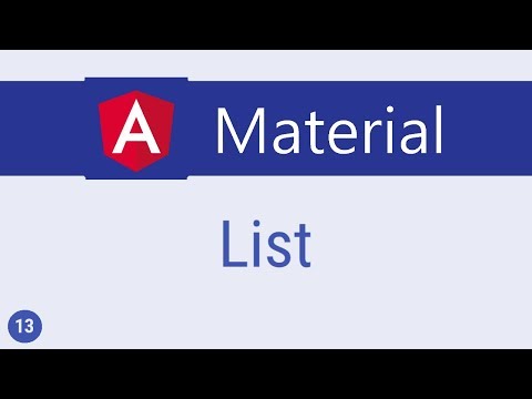 Angular Material Tutorial 13 List