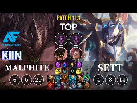 AF Kiin Malphite vs Sett Top - KR Patch 11.1