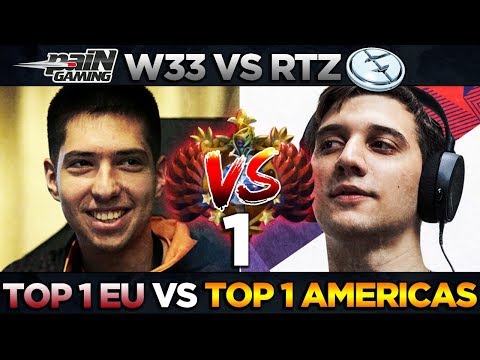 TOP-1 MMR EU w33 vs TOP-1 MMR AMERICAS Arteezy - Ember vs Gyro - EPIC Battle Dota 2