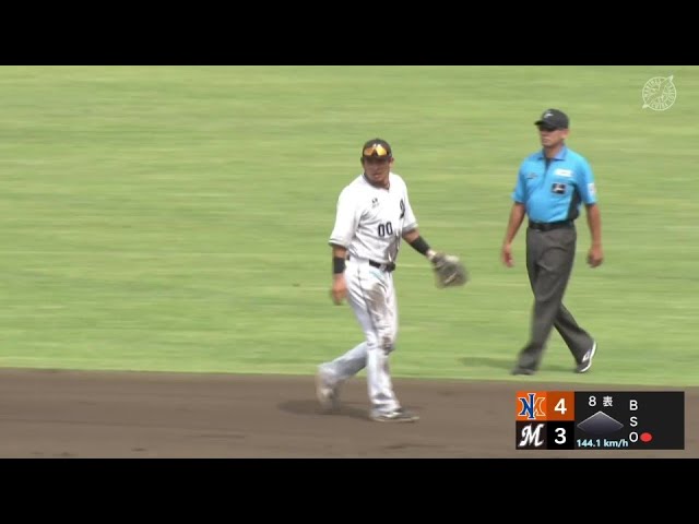 【ファーム】超ファインプレー!! マリーンズ・池田来翔 華麗な逆シングル捌き  2024年6月15日 千葉ロッテマリーンズ 対 オイシックス新潟アルビレックスBC
