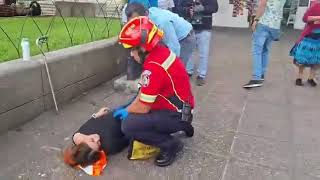 Dos desmayados por temblores en el parque central