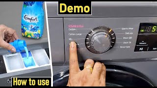 LG Front Load Washing Machine demo | how to use lg front load fully automatic washing machine