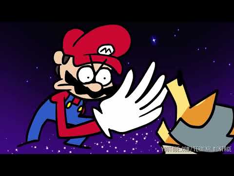 Melee Fox dodges Speedrunner Mario's S L A P (Smash Bros Animated) @TerminalMontage