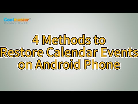 How to Restore Calendar Events on Android Phone? [Solved]