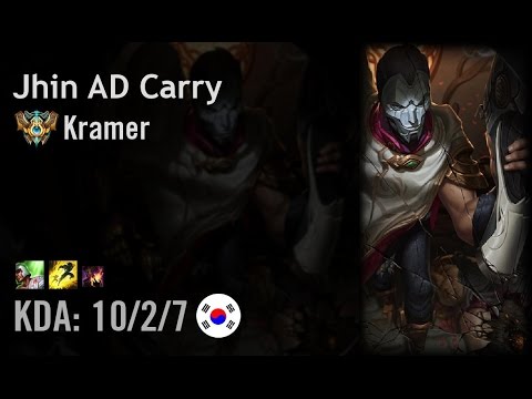 Jhin AD Carry vs Lucian - Kramer - KR Challenger Patch 6.7