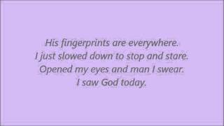 George Strait-I Saw God Today-Lyrics