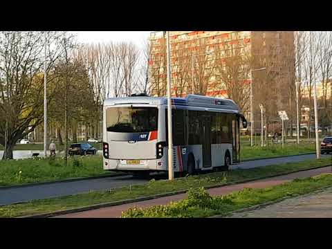 RET VDL Hybride 1217 op buslijn 144 richting ridderkerk bij de kreekhuizenlaan