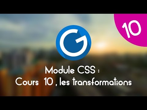 Formation IMM Module CSS Cours tuto 10 la propriété transform