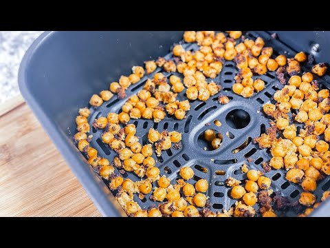 AIR FRIED Garlic Herb Chickpeas | A very Healthy Snacks using Air Fryer  #airfryer #chickpeas #vegan