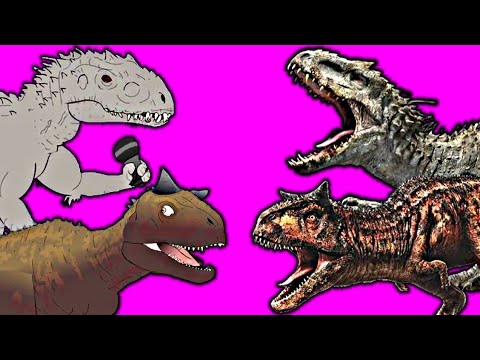 Carnotaurus Toro and Indominus Rex JURASSIC WORLD CAMP CRETACEOUS.[Song: Stomp your feet].