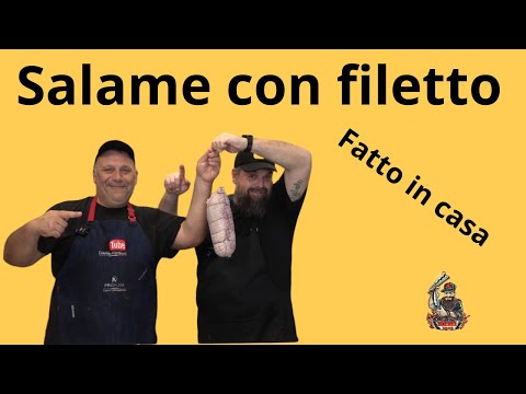 Salame con filetto fatto in casa