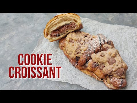 Tiktok Viral Cookie Croissant Recipe | Eggless Chocolate Chip Cookies@mamagician
