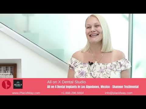 Shannon's Transformation with All-on-4 Dental Implants in Picturesque Los Algodones, Mexico, Showcased by All-on-X Dental Studio