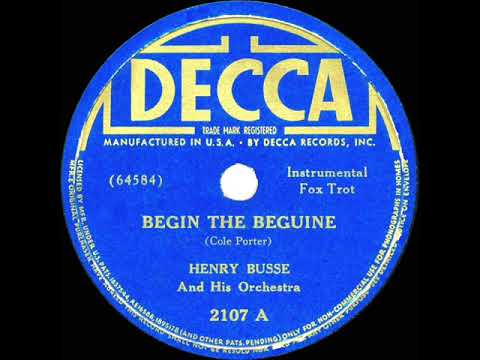 1938 Henry Busse - Begin The Beguine (instrumental)