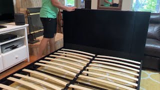 Flolinda Queen Bed Frame, Upholstered Bed Frame Queen Size