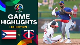 Puerto Rico vs. Twins 2026 World Baseball Classic | Exhibition Game Highlights