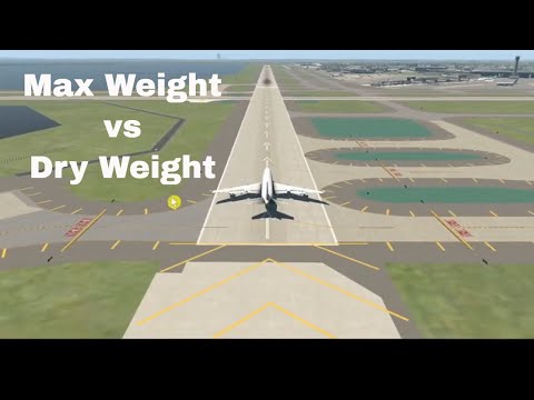 Takeoff Runway Length | Boeing 747 Max Weight vs Dry Weight