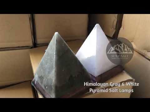 Himalayan Salt Lamps / Gray Pyramid Salt Lamp / Pyramid Salt Lamp