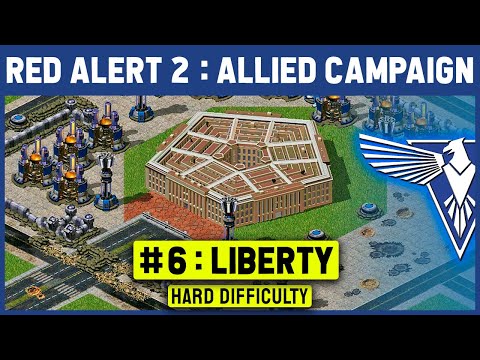 Red Alert 2 - Allied Mission 6 Liberty - Hard Difficulty - Under Par Time