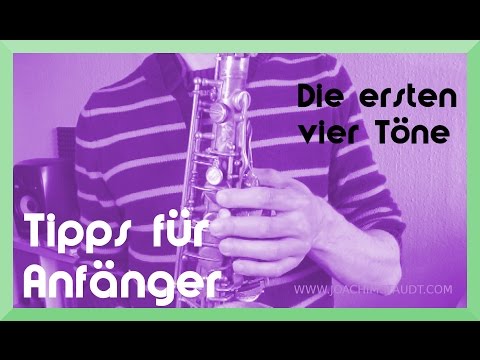 Saxophon Anfänger Tipps - Die ersten 4 Saxophon Griffe lernen - Video: Saxophon lernen
