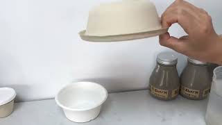500ml (16oz) bowl with bagasse lid,100% sealing,good performance.