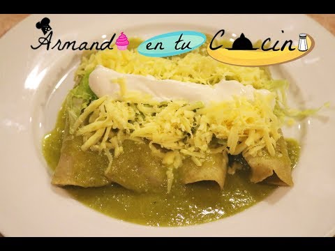 Enchiladas Verdes de pollo y atún