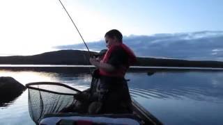 8 year old Thomas lands 8 pound Igloo Lake Brookie on August 19, 2016