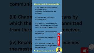 Elements of Communication #educational short