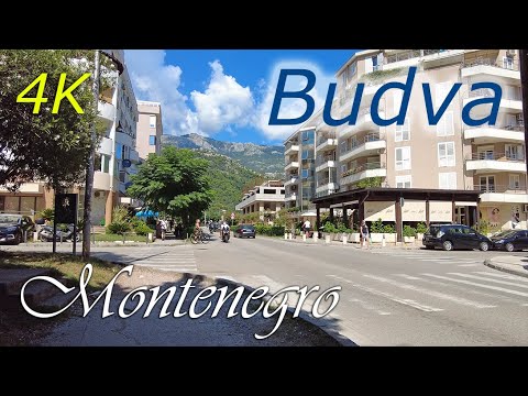 Budva / Montenegro,🌡T+30C°🌞  - virtual travel, walking tour- 4K