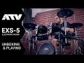 ATV EXS-5 electronic drums unboxing & playing by drum tec