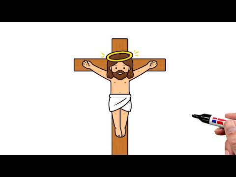 Jesus On The Cross Drawing Simple