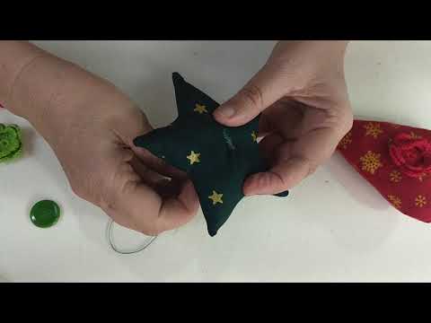 FAÇA LINDOS ENFEITES DE NATAL  COM RETALHOS DE TECIDOS