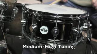 Video thumbnail for DW Design Brass 6.5 x14 Snare Drum by The Drum Shop - Portland, Maine