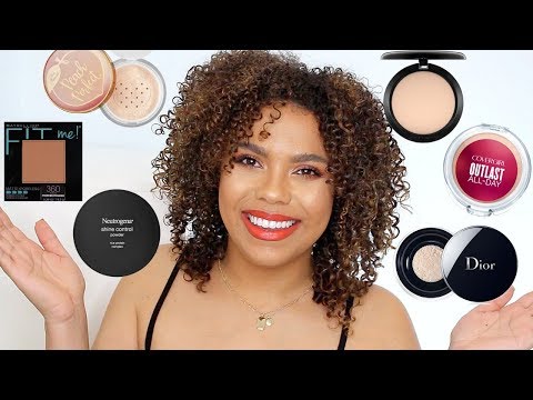 BEST Powders for Oily Skin Drugstore & High End! Video