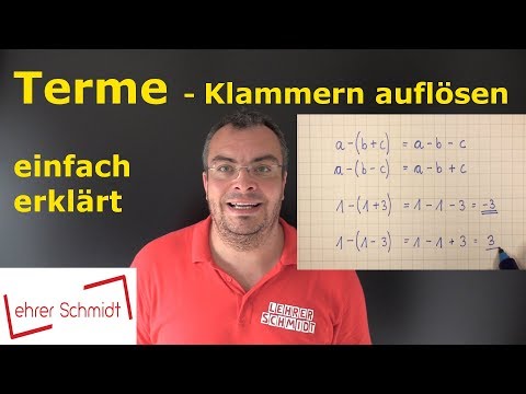Solving terms with parentheses (plus and minus) simply explained | Lehrerschmidt