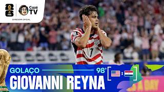 GOLAÇO!! REYNA MARCA DE TRIVELA E FECHA A CONTA NO JOGO ESTADOS UNIDOS X PARAGUAI NA COPA DO MUNDO